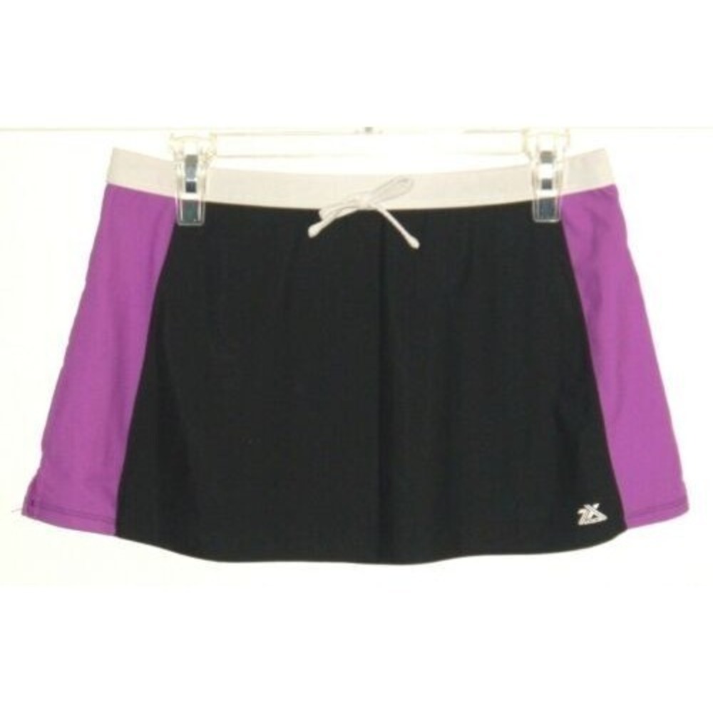 ZeroXposur Black‎ and Purple Swim Skirt Cover Up Girls 16